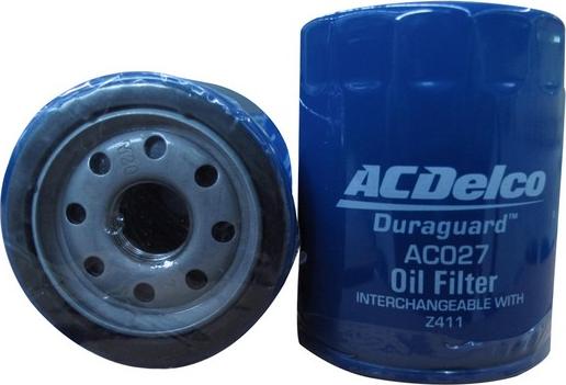 ACDelco AC027 - Öljynsuodatin inparts.fi