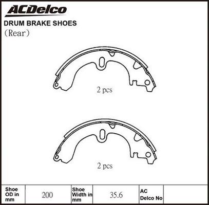 ACDelco ACBS1602 - Jarrukenkäsarja inparts.fi