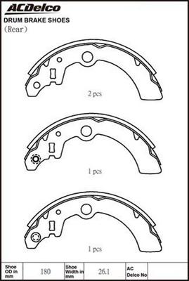 ACDelco ACBS1820 - Jarrukenkäsarja inparts.fi