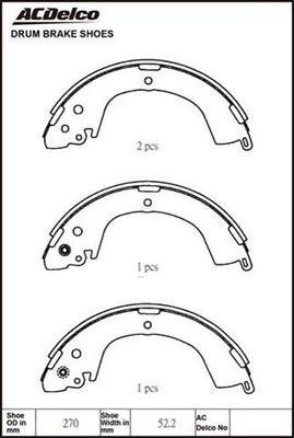 ACDelco ACBS1759 - Jarrukenkäsarja inparts.fi