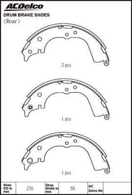 ACDelco ACBS1714 - Jarrukenkäsarja inparts.fi