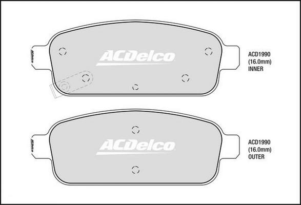 ACDelco ACD1990 - Jarrupala, levyjarru inparts.fi