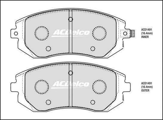 ACDelco ACD1491 - Jarrupala, levyjarru inparts.fi