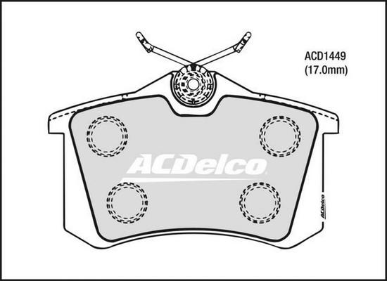 ACDelco ACD1449 - Jarrupala, levyjarru inparts.fi