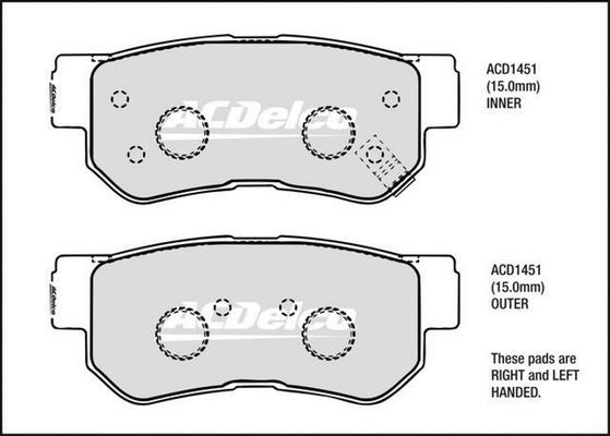 ACDelco ACD1451 - Jarrupala, levyjarru inparts.fi