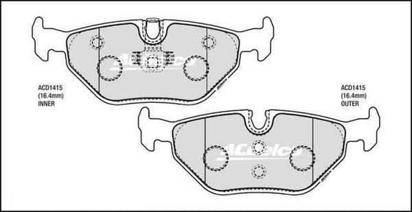 ACDelco ACD1415 - Jarrupala, levyjarru inparts.fi