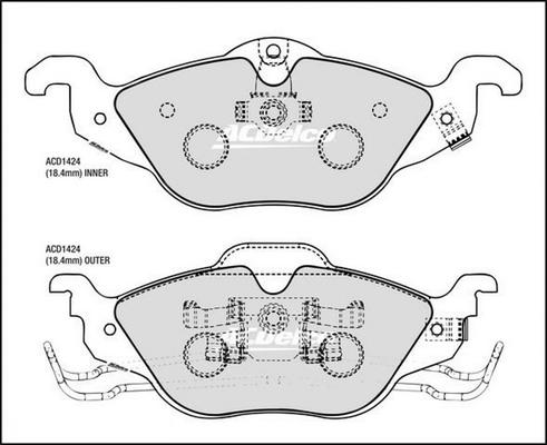 ACDelco ACD1424 - Jarrupala, levyjarru inparts.fi