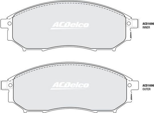 ACDelco ACD1696 - Jarrupala, levyjarru inparts.fi