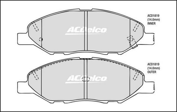 ACDelco ACD1819 - Jarrupala, levyjarru inparts.fi