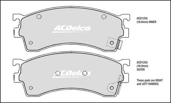 ACDelco ACD1255 - Jarrupala, levyjarru inparts.fi