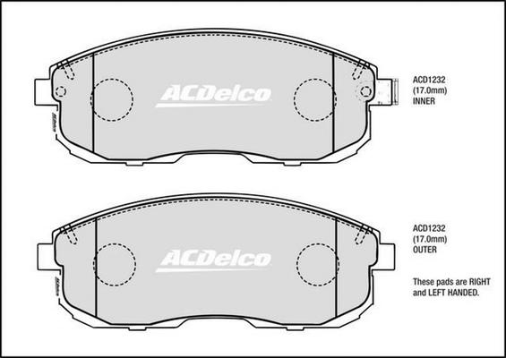 ACDelco ACD1232 - Jarrupala, levyjarru inparts.fi