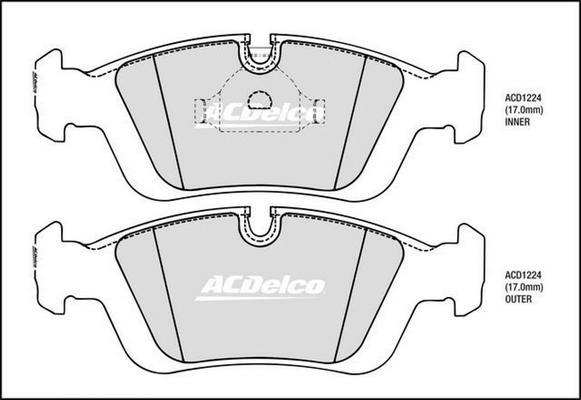 ACDelco ACD1224 - Jarrupala, levyjarru inparts.fi