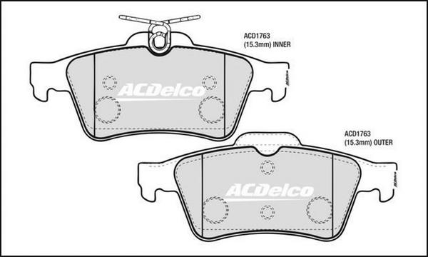 ACDelco ACD1763 - Jarrupala, levyjarru inparts.fi