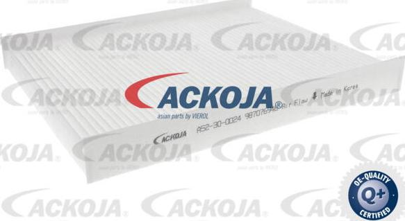 ACKOJA A52-30-0024 - Suodatin, sisäilma inparts.fi