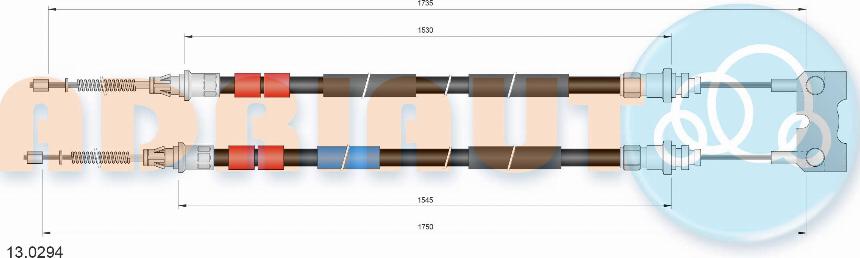 Adriauto 13.0294 - Vaijeri, seisontajarru inparts.fi