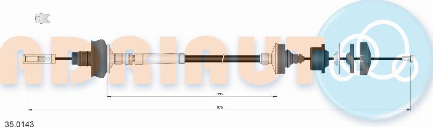 Adriauto 35.0143 - Vaijeri, kytkimen käyttö inparts.fi