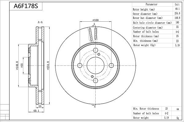 Aisin A6F178S - Jarrulevy inparts.fi