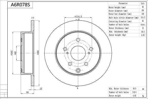 Aisin A6R078S - Jarrulevy inparts.fi