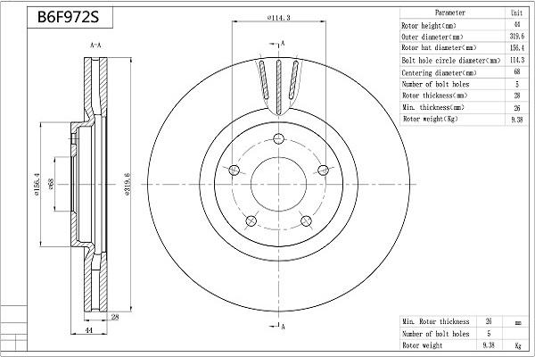 AISIN B6F927S - Jarrulevy inparts.fi