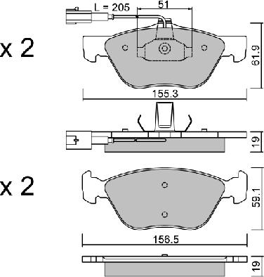 AISIN BPFI-1036 - Jarrupala, levyjarru inparts.fi