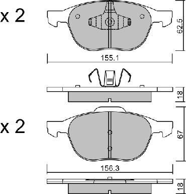 Aisin BPFO-1004 - Jarrupala, levyjarru inparts.fi