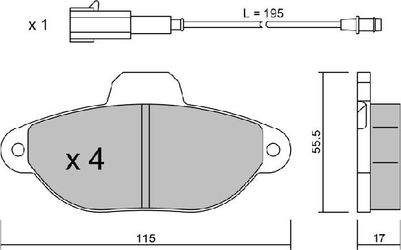 Aisin BPFO-1001 - Jarrupala, levyjarru inparts.fi