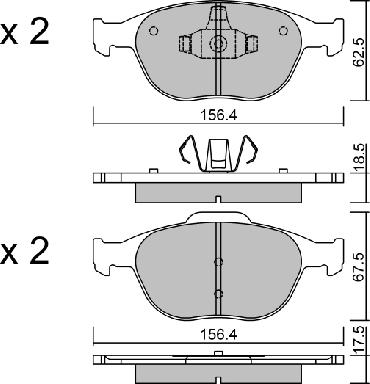 Aisin BPFO-1007 - Jarrupala, levyjarru inparts.fi