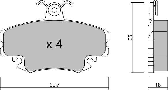 Aisin BPRE-1015 - Jarrupala, levyjarru inparts.fi