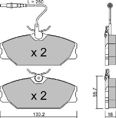 Aisin BPRE-1018 - Jarrupala, levyjarru inparts.fi