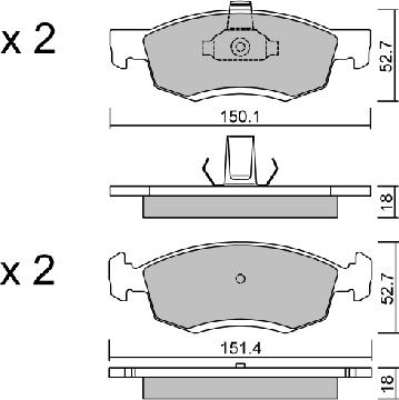 Aisin BPRE-1012 - Jarrupala, levyjarru inparts.fi