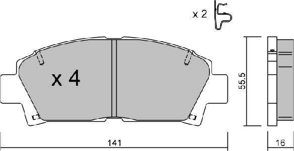 Aisin BPTO-1922 - Jarrupala, levyjarru inparts.fi