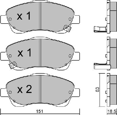 Aisin BPTO-1001 - Jarrupala, levyjarru inparts.fi