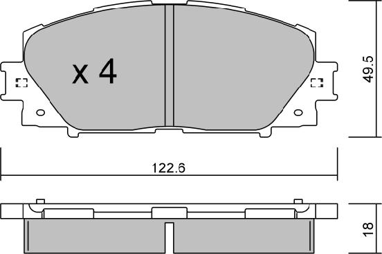 Aisin BPTO-1014 - Jarrupala, levyjarru inparts.fi