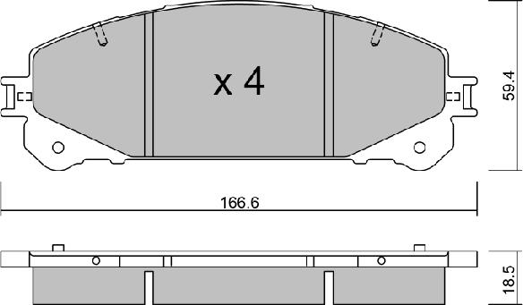 Aisin BPTO-1016 - Jarrupala, levyjarru inparts.fi