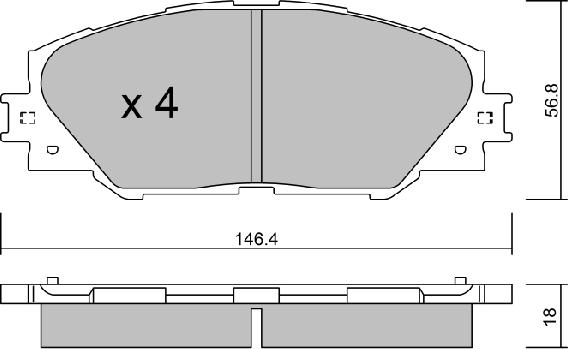 Aisin BPTO-1011 - Jarrupala, levyjarru inparts.fi