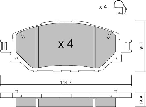 Aisin BPTO-1030 - Jarrupala, levyjarru inparts.fi