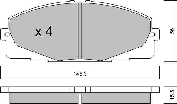 Aisin BPTO-1025 - Jarrupala, levyjarru inparts.fi