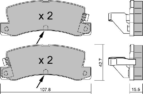 Aisin BPTO-2907 - Jarrupala, levyjarru inparts.fi