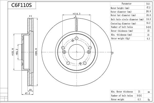 Aisin C6F110S - Jarrulevy inparts.fi