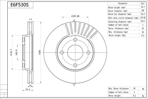 AISIN E6F530S - Jarrulevy inparts.fi