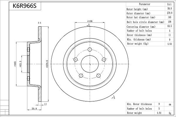 Aisin K6R966S - Jarrulevy inparts.fi