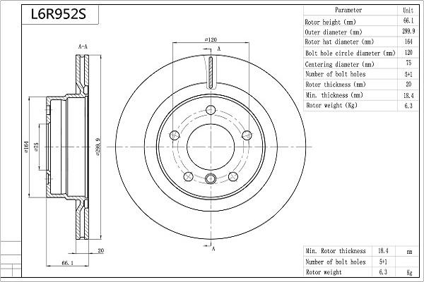 Aisin L6R952S - Jarrulevy inparts.fi