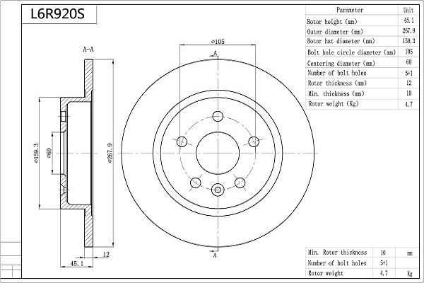 Aisin L6R920S - Jarrulevy inparts.fi