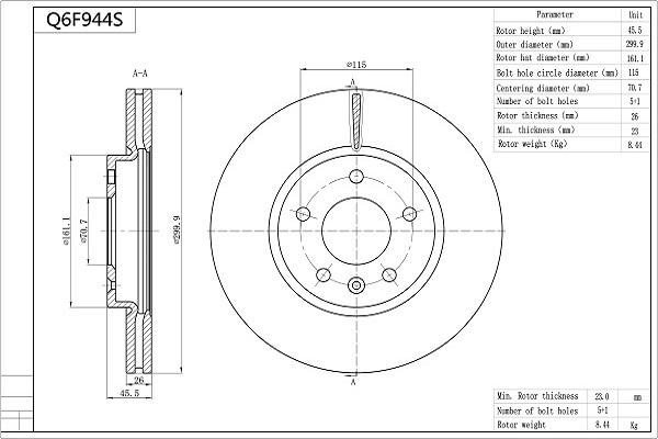 AISIN Q6F944S - Jarrulevy inparts.fi