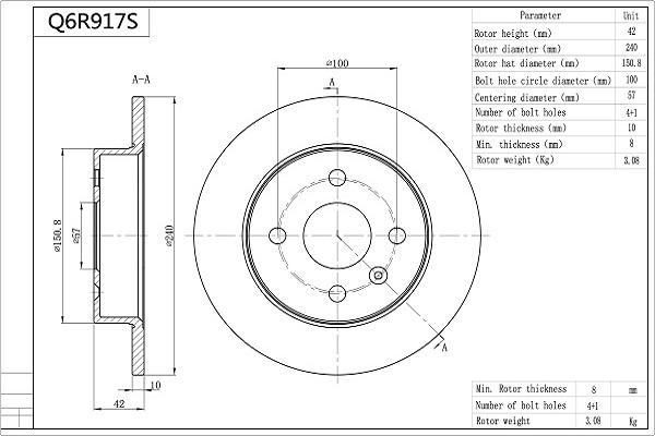 AISIN Q6R917S - Jarrulevy inparts.fi