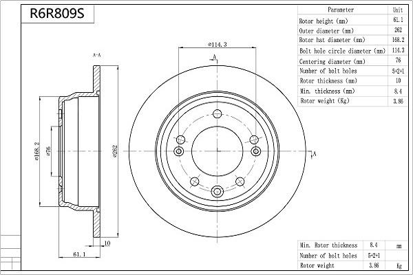 Aisin R6R809S - Jarrulevy inparts.fi