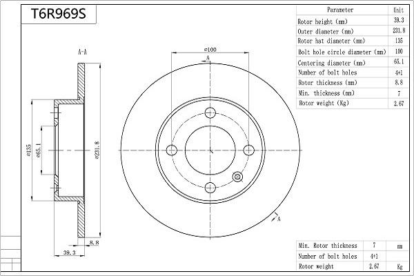 Aisin T6R969S - Jarrulevy inparts.fi