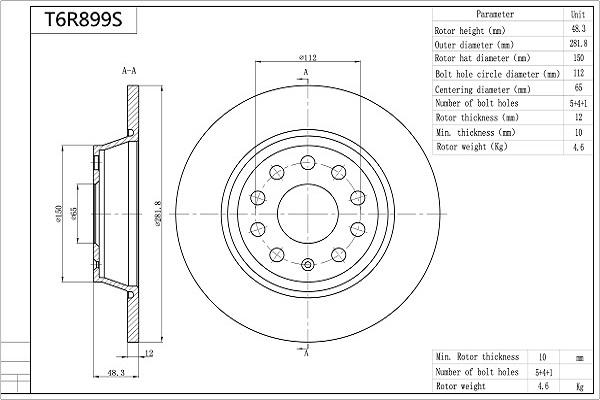 Aisin T6R899S - Jarrulevy inparts.fi