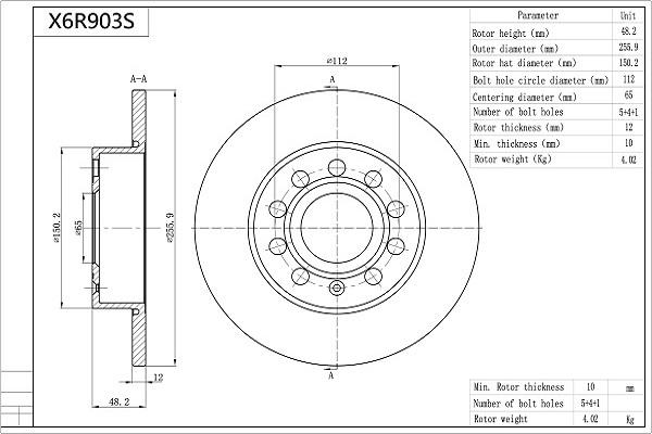 Aisin X6R903S - Jarrulevy inparts.fi