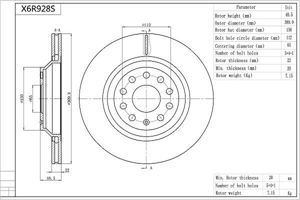 Aisin X6R928S - Jarrulevy inparts.fi